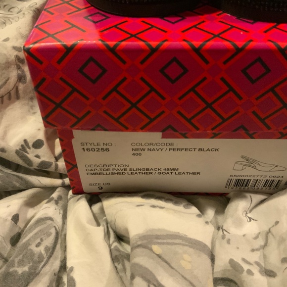 Tory  Burch Cap Toe pave Sling Back 45mm heels,BNIB,MSRP$298 I - Picture 5 of 10